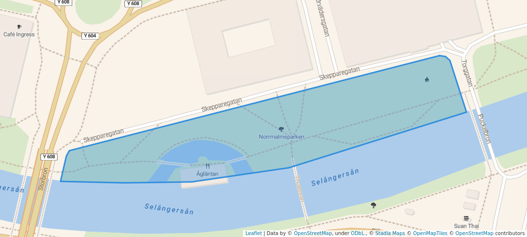 walking in Norrmalmsparken map in Sundsvall