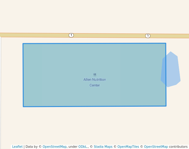 walking in Allen Nutrition Center map in Allen