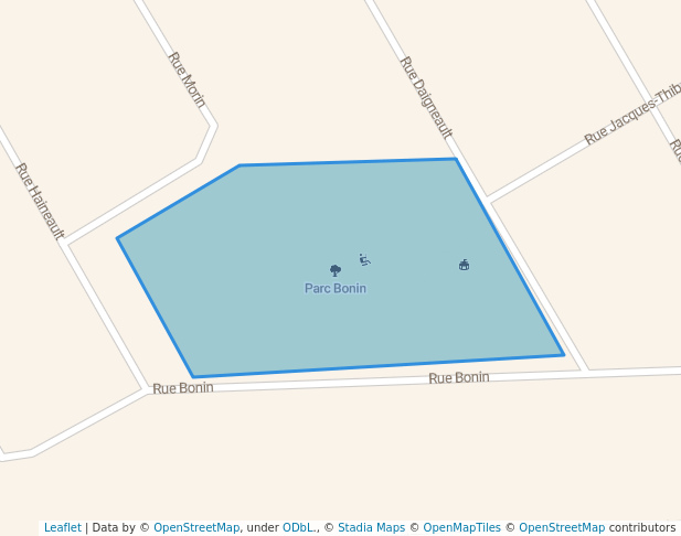 walking in Parc Bonin map in Salaberry-de-Valleyfield