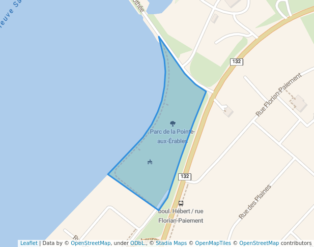 walking in Parc de la Pointe-aux-Érables map in Salaberry-de-Valleyfield