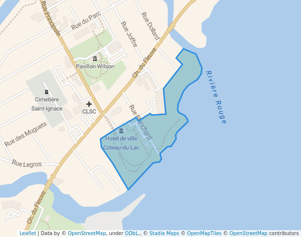 walking in Parc Geoffrion map in Coteau-du-Lac