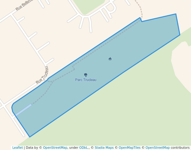 walking in Parc Trudeau map in Vaudreuil-Dorion