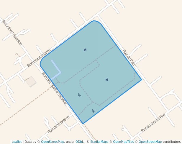 walking in Parc du Grand-Pré map in Saint-Lazare