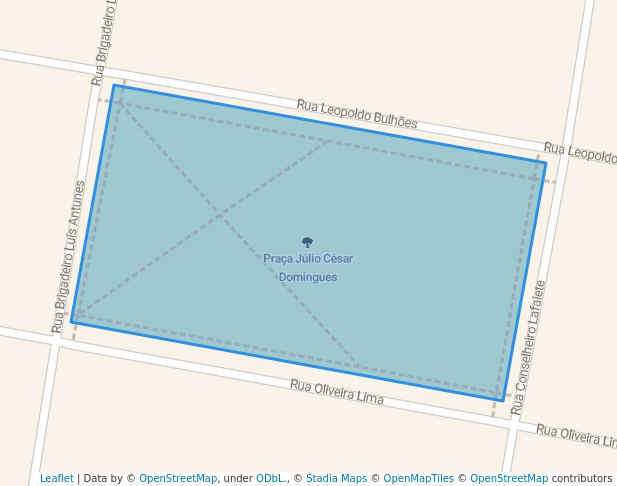 walking in Praça Júlio César Domingues map in Uberlândia