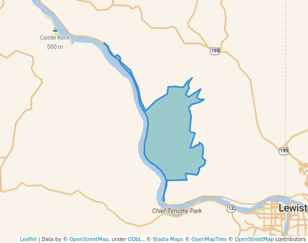 walking in Nisqually John HMU Recreation Area map in Colton