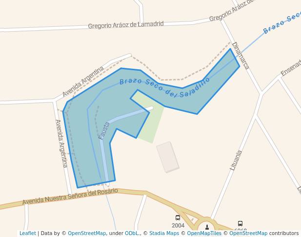 walking in Paseo del Brazo Seco map in Rosario