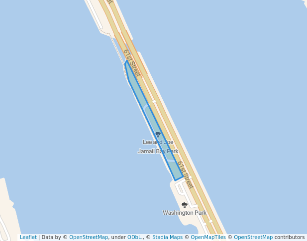 walking in Lee and Joe Jamail Bay Park map in Galveston