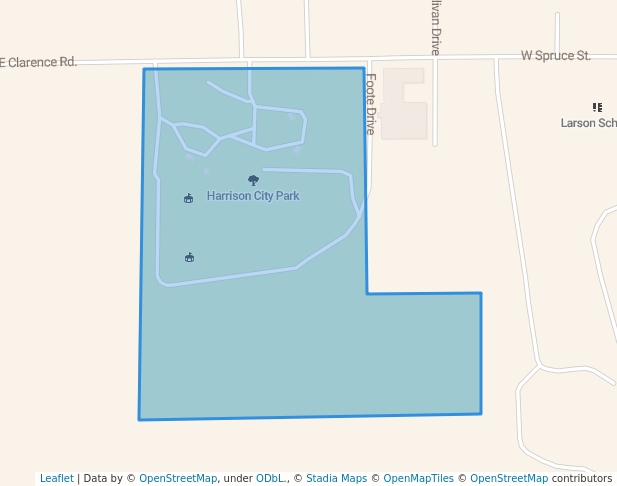 walking in Harrison City Park map in Harrison