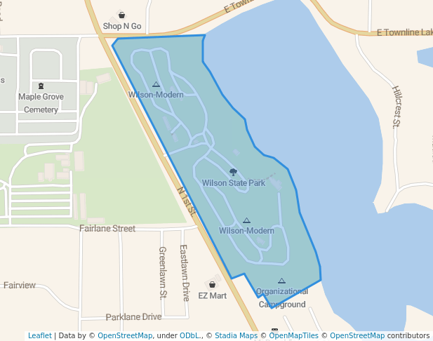walking in Wilson State Park map in Harrison