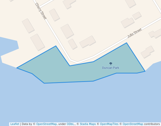 walking in Duncan Park map in Morrisburg