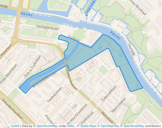 walking in Niftarlakepark map in Utrecht