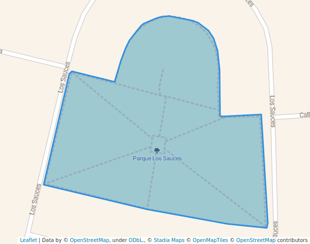 walking in Parque Los Sauces map in Chiclayo