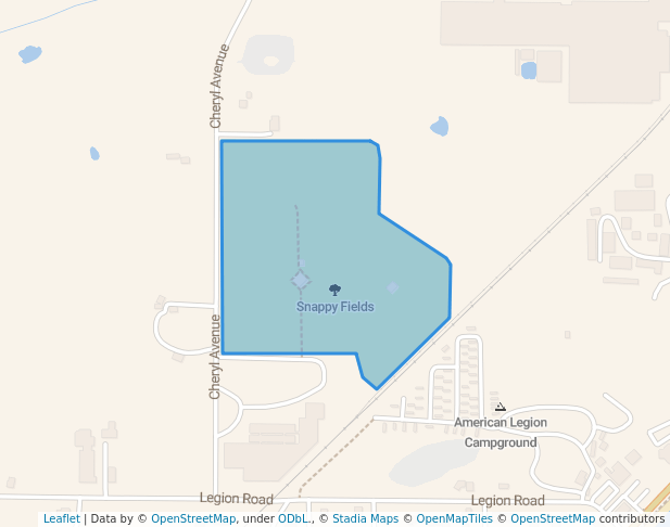 walking in Snappy Fields map in Detroit Lakes