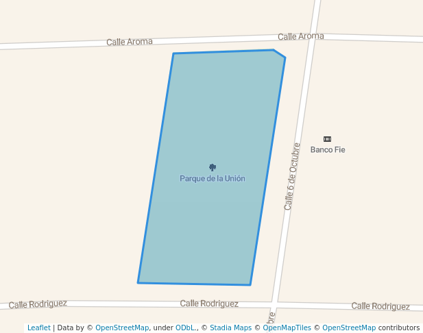 walking in Parque de la Unión map in Oruro