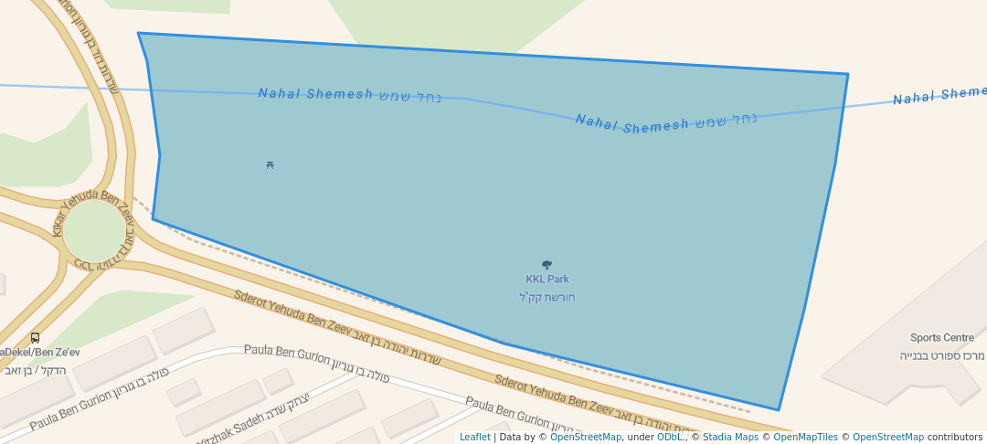 walking in KKL Park map in Bet Shemesh