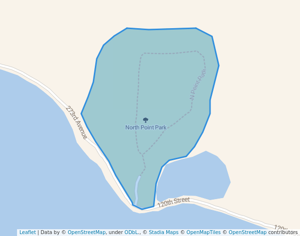 walking in North Point Park map in Zimmerman