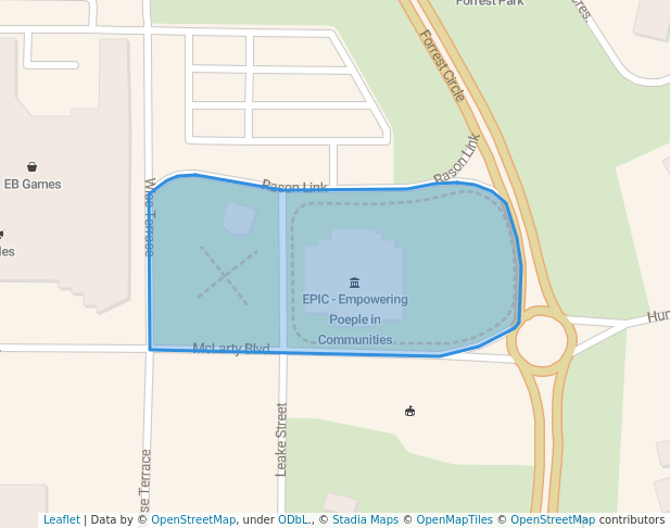 walking in Centenary Park map in South Hedland