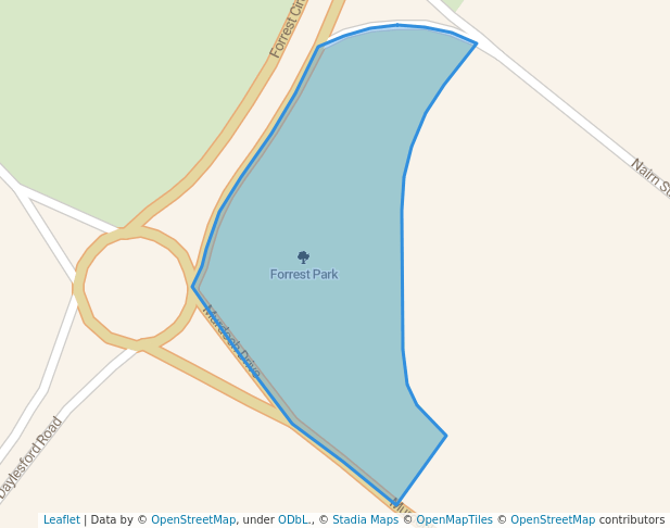 walking in Forrest Park map in South Hedland