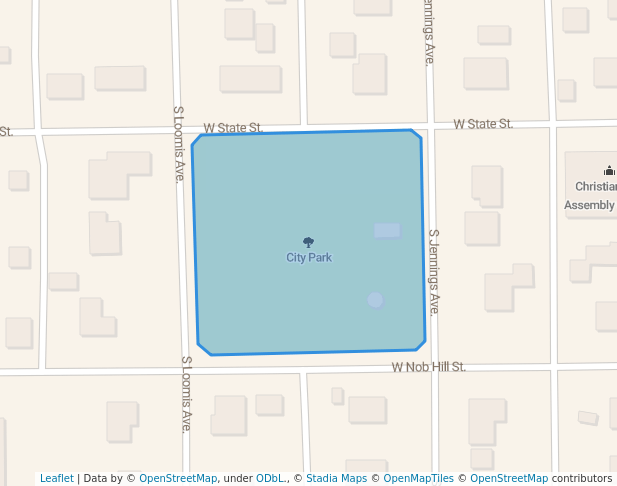 walking in City Park map in Saint John