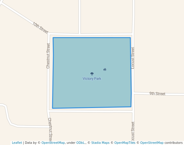 walking in Victory Park map in Anita