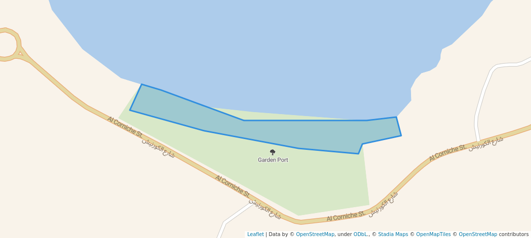 walking in Garden Port map in Dibba Al-Fujairah