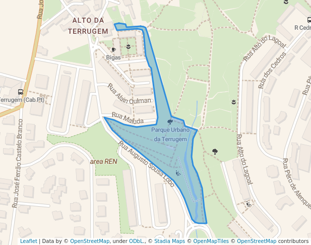 Parque Urbano da Terrugem in Paço de Arcos | Map and Routes
