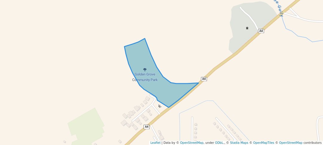 walking in Golden Grove Community Park map in Winchester