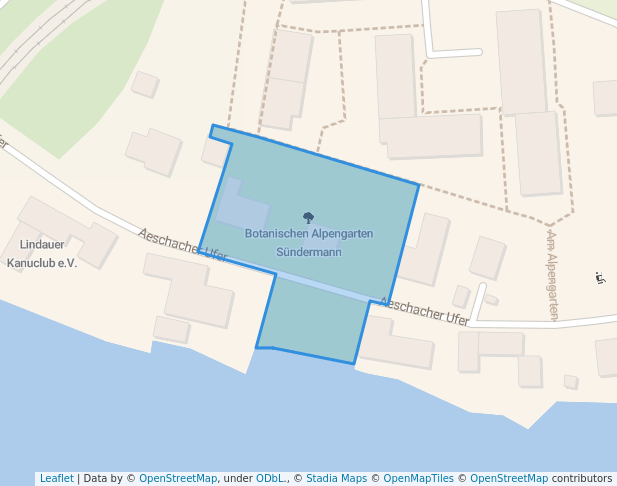 walking in Botanischen Alpengarten Sündermann map in Lindau (Bodensee)