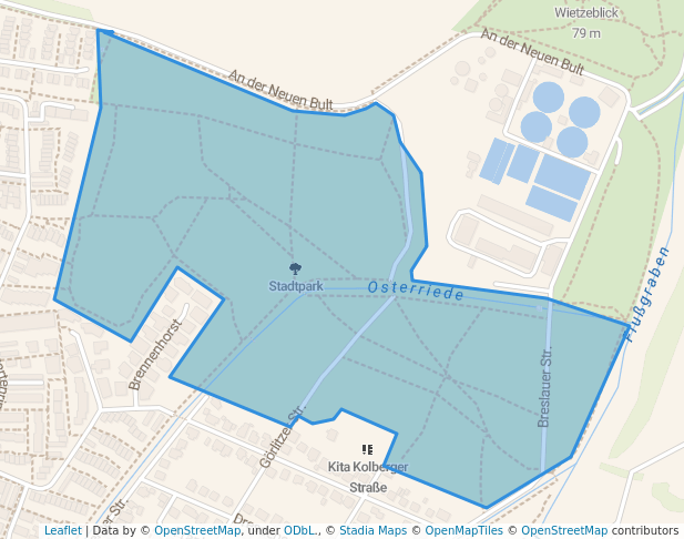 walking in Stadtpark map in Langenhagen