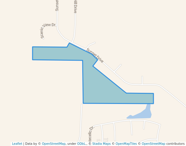 walking in Sunset Hills Park map in Potterville