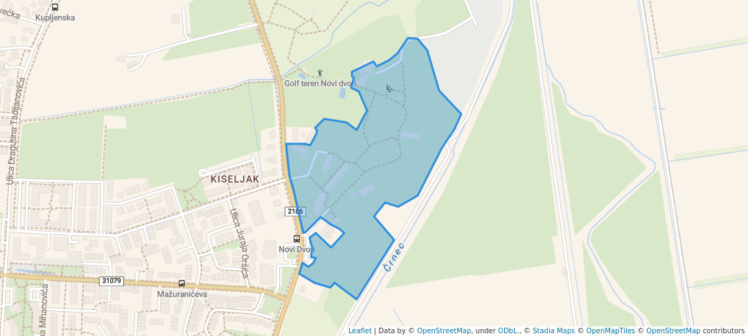 walking in Novi dvori map in Zaprešić