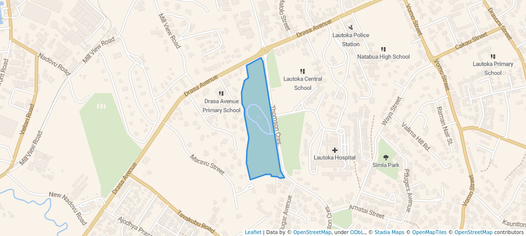 walking in Botanical Gardens map in Lautoka