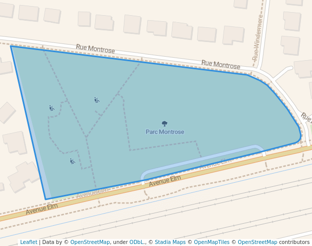 walking in Parc Montrose map in Beaconsfield