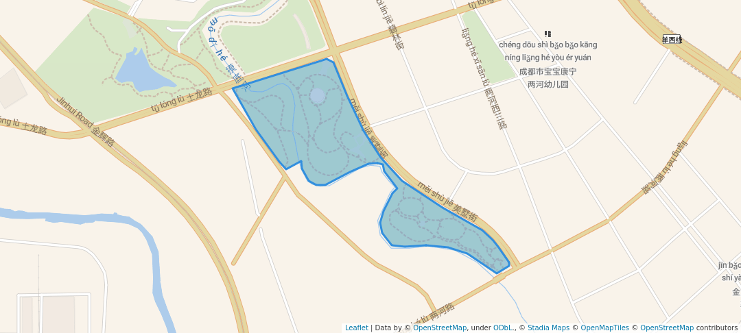 walking in Sport Park map in Cheng Du Shi
