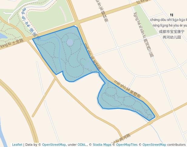 walking in Sport Park map in Cheng Du Shi