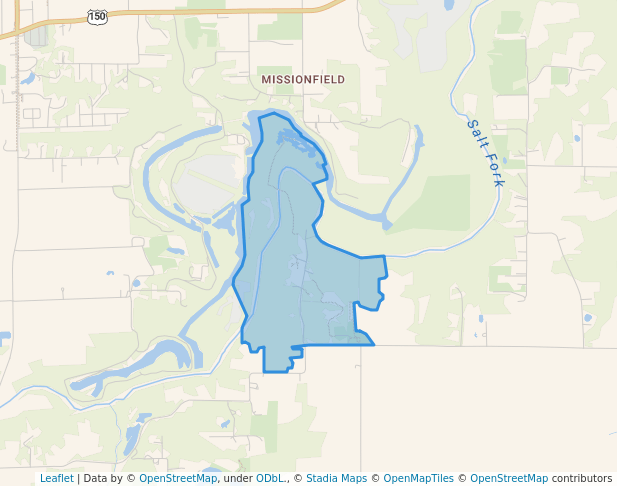walking in Camp Robert Drake map in Catlin