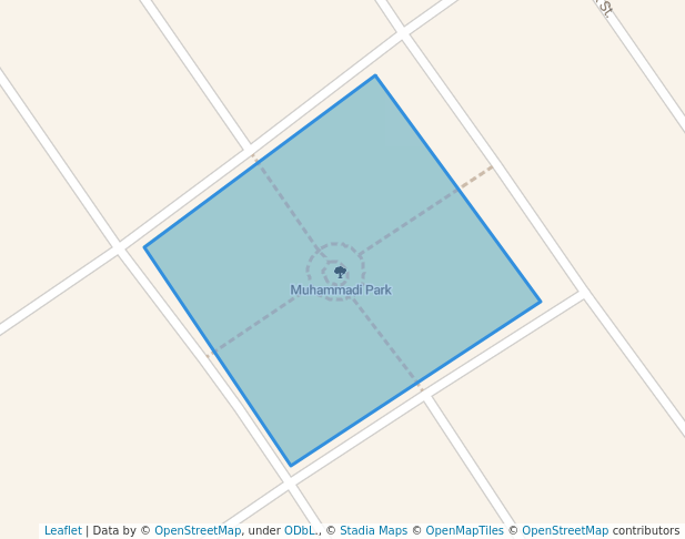 walking in Muhammadi Park map in Chak 482 GB Jagranwan