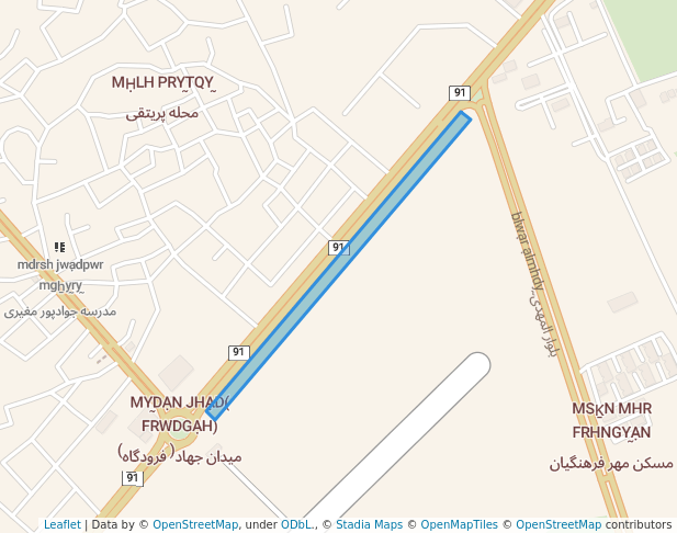 پارک شهر in Minab | Map and Routes