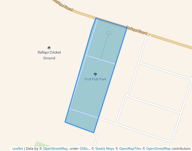 walking in Putt Putt Park map in Shorkot Cantonment