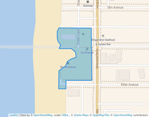 walking in Portwood Pier Plaza map in Imperial Beach
