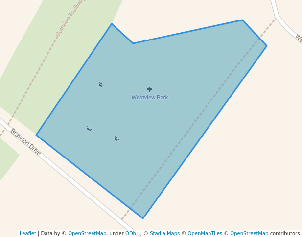 walking in Westview Park map in Palgrave