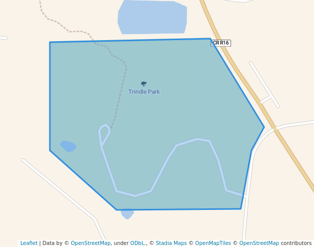 walking in Trindle Park map in Van Meter