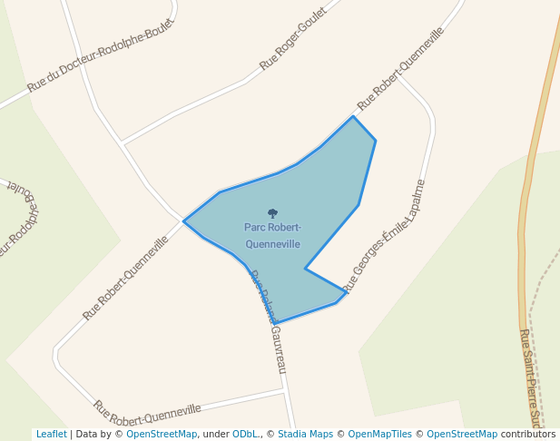 walking in Parc Robert-Quenneville map in Joliette