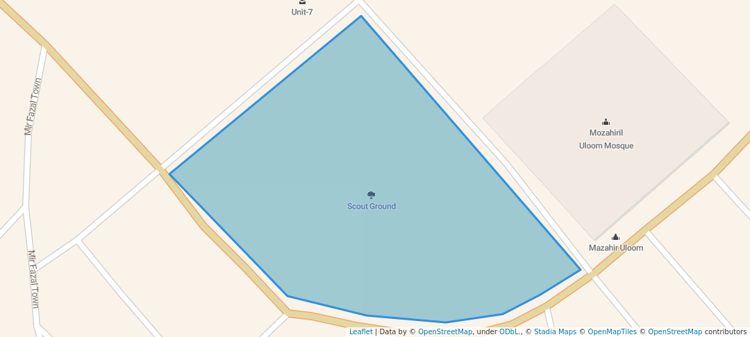 walking in Scout Ground map in Hyderabad