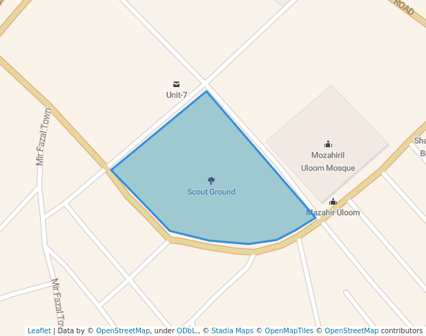 walking in Scout Ground map in Hyderabad