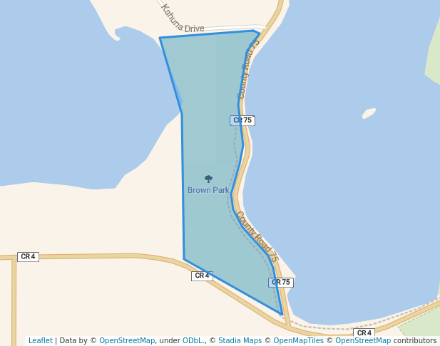 walking in Brown Park map in Jackson