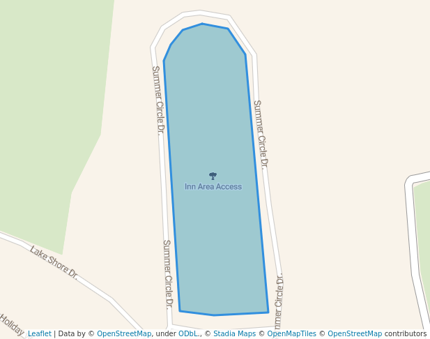 walking in Inn Area Access map in Okoboji