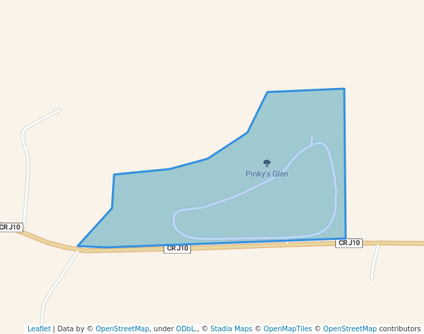 walking in Pinky's Glen map in Tabor