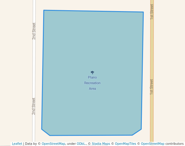 walking in Plano Recreation Area map in Plano