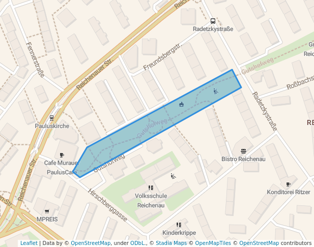 walking in Grüngürtel Reichenau West map in Innsbruck